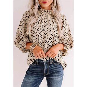 Women's Tops Casual Floral Print Long Sleeve Ruffle Loose Babydoll Blouse Shirt